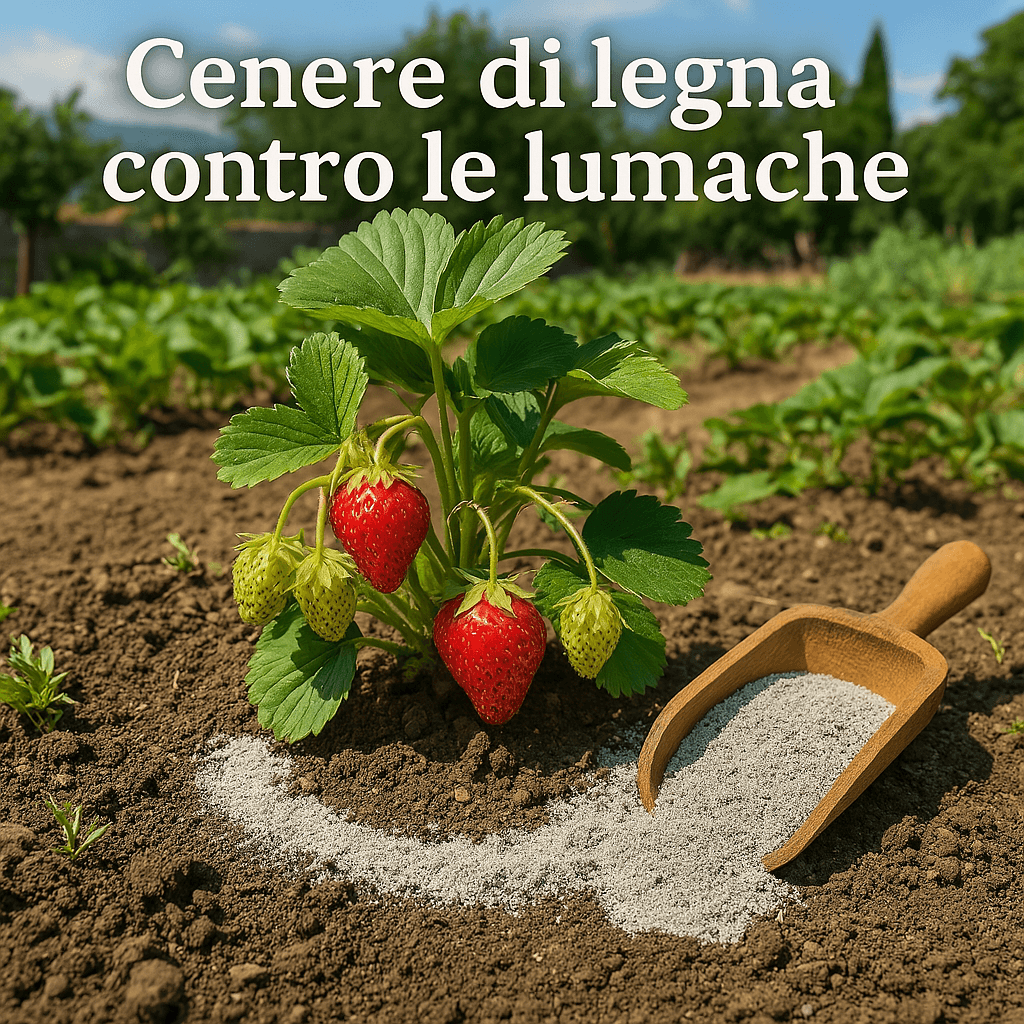 Coltivare Fragole in Vaso e Orto: Guida Completa 11 Fragole coltivate in pieno campo con anello di cenere di legna contro le lumache
